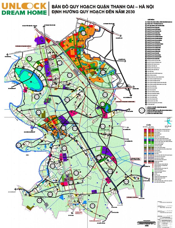 Bản đồ quy hoạch Thanh Oai đến 2030