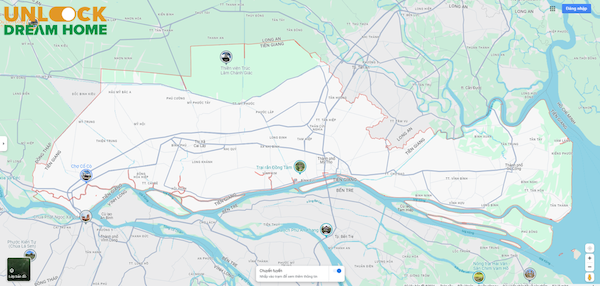 Bản đồ tỉnh Tiền Giang trên Google Map
