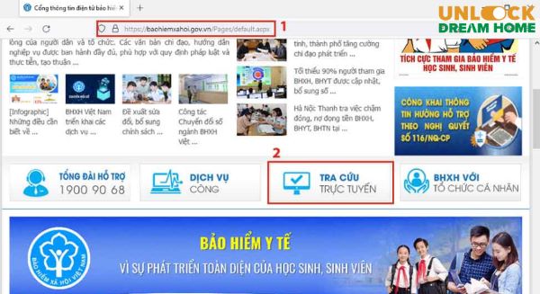 Mở Website để tra cứu sổ hộ khẩu điện tử online