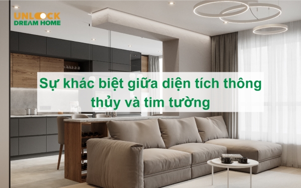 Sự khác biệt giữa diện tích thông thủy và diện tích tim tường