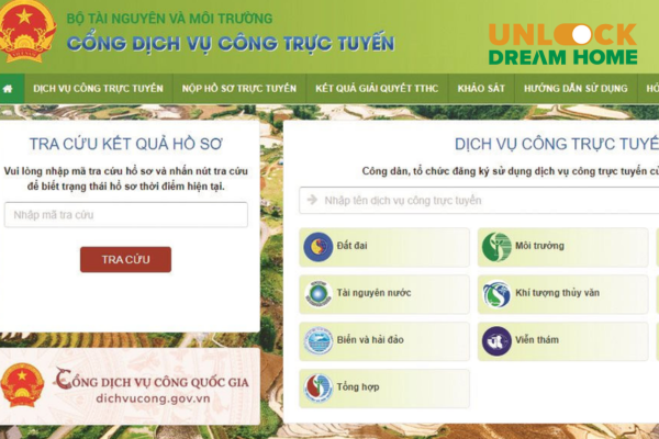 Cách 1: Tra cứu thông qua Cổng thông tin điện tử của Bộ Tài nguyên và Môi trường