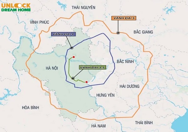 Đường vành đai 5 Hà Nội đi qua các tỉnh